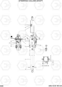 5095 STEERING COLUMN SHAFT HL770(#1001-#1170), Hyundai