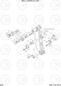 6010 BELL CRANK & LINK HL770(#1001-#1170), Hyundai