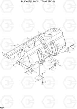 6031 BUCKET(3.8M3, CUTTING EDGE) HL770(#1001-#1170), Hyundai