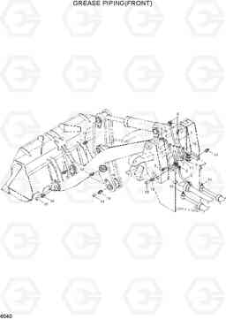 6040 GREASE PIPING(FRONT) HL770(#1001-#1170), Hyundai