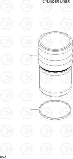 8040 CYLINDER LINER HL770(#1001-#1170), Hyundai