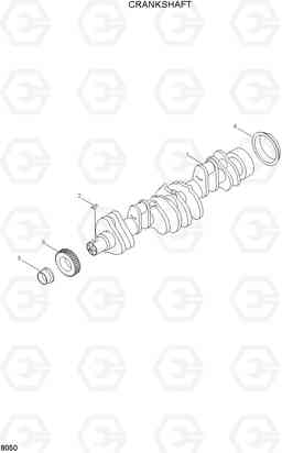 8050 CRANKSHAFT HL770(#1001-#1170), Hyundai