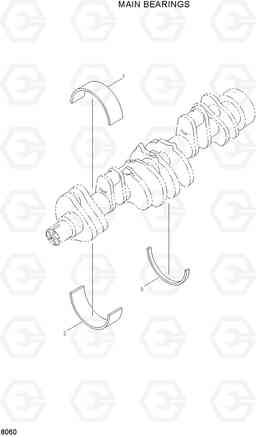 8060 MAIN BEARINGS HL770(#1001-#1170), Hyundai