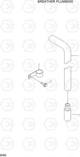 8100 BREATHER PLUMBING HL770(#1001-#1170), Hyundai