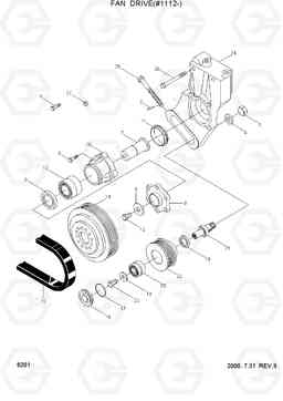 8201 FAN DRIVE(#1112-) HL770(#1001-#1170), Hyundai