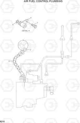 8210 AIR FUEL CONTROL PLUMBING HL770(#1001-#1170), Hyundai