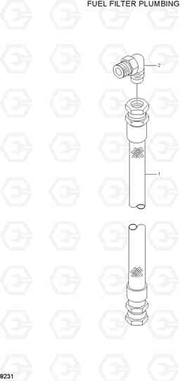 8231 FUEL FILTER PLUMBING HL770(#1001-#1170), Hyundai