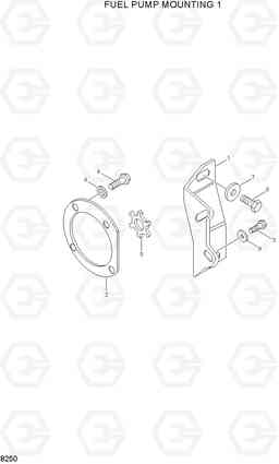 8250 FUEL PUMP MOUNTING 1 HL770(#1001-#1170), Hyundai