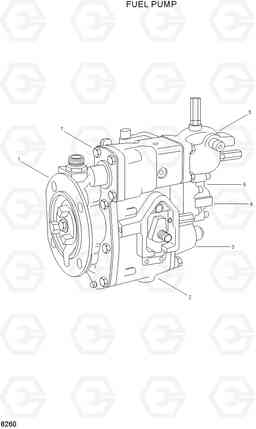 8260 FUEL PUMP HL770(#1001-#1170), Hyundai