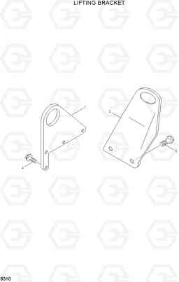 8310 LIFTING BRACKET HL770(#1001-#1170), Hyundai