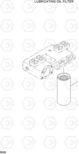 8330 LUBRICATING OIL FILTER HL770(#1001-#1170), Hyundai