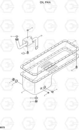8370 OIL PAN HL770(#1001-#1170), Hyundai