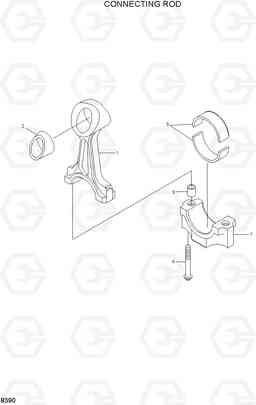 8390 CONNECTING ROD HL770(#1001-#1170), Hyundai