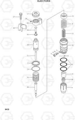 8430 INJECTORS HL770(#1001-#1170), Hyundai