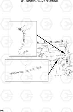 8460 OIL CONTROL VALVE PLUMBING HL770(#1001-#1170), Hyundai