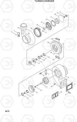 8470 TURBOCHARGER HL770(#1001-#1170), Hyundai