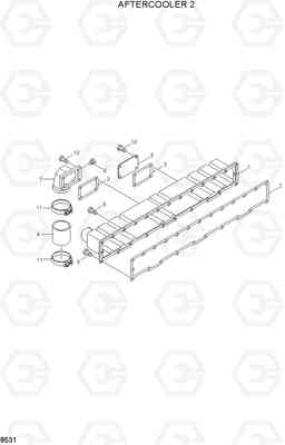 8531 AFTERCOOLER 2 HL770(#1001-#1170), Hyundai