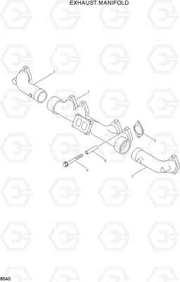 8540 EXHAUST MANIFOLD HL770(#1001-#1170), Hyundai