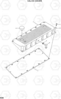 8580 VALVE COVER HL770(#1001-#1170), Hyundai