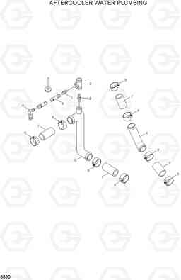 8590 AFTERCOOLER WATER PLUMBING HL770(#1001-#1170), Hyundai