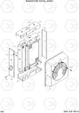 1031 RADIATOR TOTAL ASSY HL770(#1171-), Hyundai