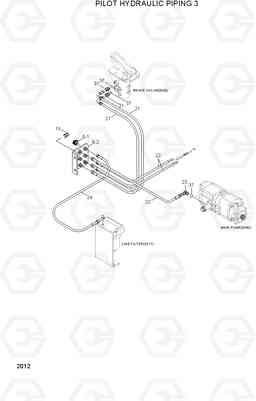 2012 PILOT HYDRAULIC PIPING 3 HL770(#1171-), Hyundai