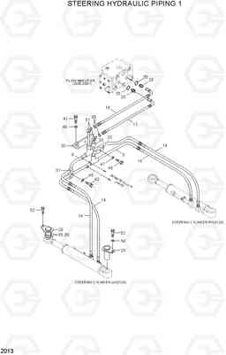 2013 STEERING HYDRAULIC PIPING 1 HL770(#1171-), Hyundai