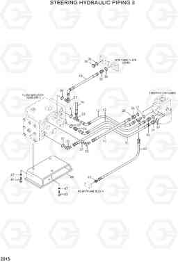 2015 STEERING HYDRAULIC PIPING 3 HL770(#1171-), Hyundai