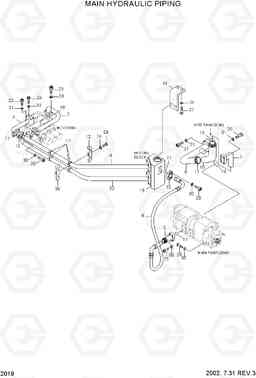 2019 MAIN HYDRAULIC PIPING HL770(#1171-), Hyundai