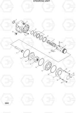 2080 STEERING UNIT HL770(#1171-), Hyundai