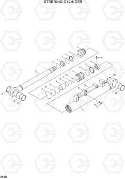 2120 STEERING CYLINDER HL770(#1171-), Hyundai