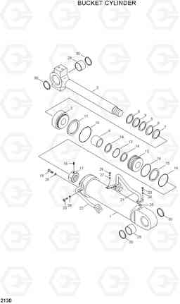 2130 BUCKET CYLINDER HL770(#1171-), Hyundai
