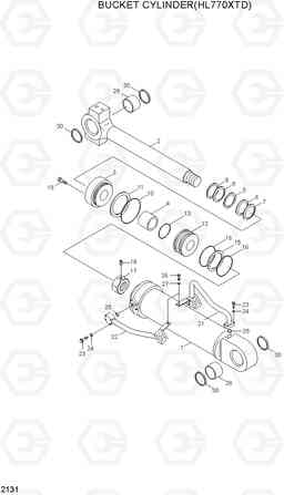 2131 BUCKET CYLINDER(HL770XTD) HL770(#1171-), Hyundai