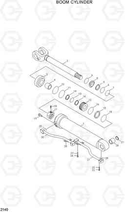 2140 BOOM CYLINDER HL770(#1171-), Hyundai