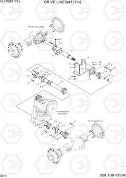 3011 DRIVE LINES(#1240-) HL770(#1171-), Hyundai