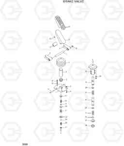 3030 BRAKE VALVE HL770(#1171-), Hyundai