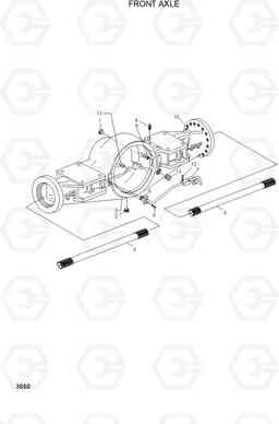 3060 FRONT AXLE HL770(#1171-), Hyundai