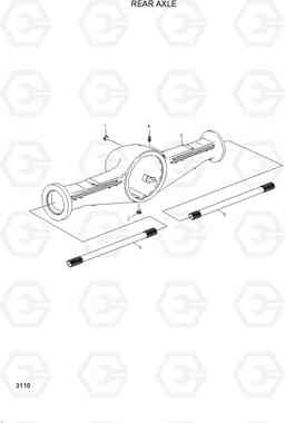 3110 REAR AXLE HL770(#1171-), Hyundai