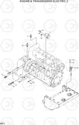 4071 ENGINE & TRAMSMISSION ELECTRIC 2 HL770(#1171-), Hyundai