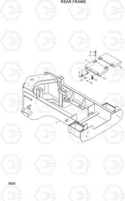 5020 REAR FRAME HL770(#1171-), Hyundai