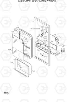 5052A CAB(3/4, MAIN DOOR, SLIDING WINDOW) HL770(#1171-), Hyundai