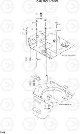 5054 CAB MOUNTING HL770(#1171-), Hyundai