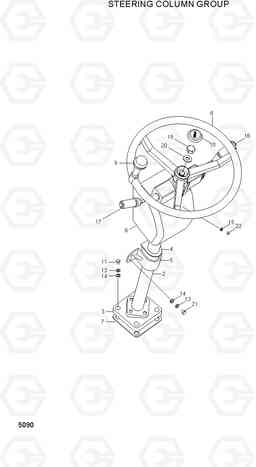 5090 STEERING COLUMN GROUP HL770(#1171-), Hyundai