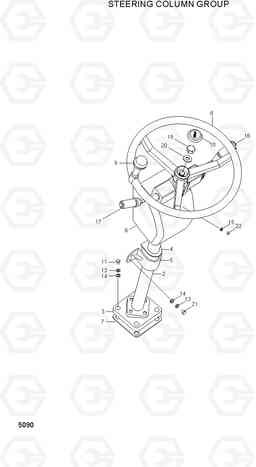 5090 STEERING COLUMN GROUP HL770(#1171-), Hyundai