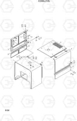 5120 COWL(1/3) HL770(#1171-), Hyundai