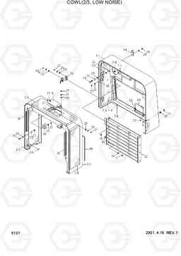 5131 COWL(2/3, LOW NOISE) HL770(#1171-), Hyundai