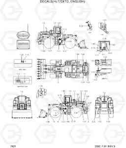 7021 DECALS(HL770XTD, ENGLISH) HL770(#1171-), Hyundai