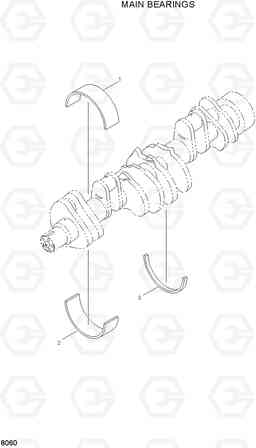 8060 MAIN BEARINGS HL770(#1171-), Hyundai