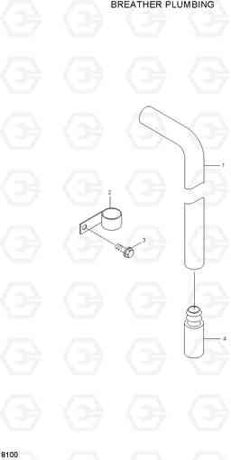 8100 BREATHER PLUMBING HL770(#1171-), Hyundai