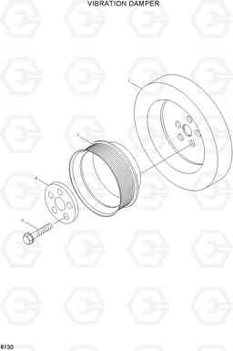 8130 VIBRATION DAMPER HL770(#1171-), Hyundai